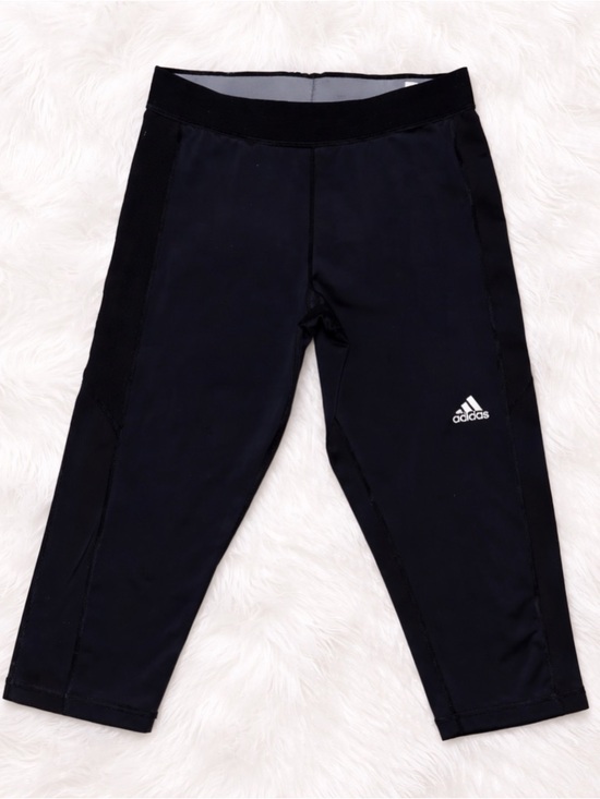 adidas Pants - Adidas Techfit Black Cropped Leggings Medium Compression Climalite Size M